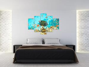 Obraz rýb v akváriami (Obraz 150x105cm)