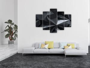 Čiernobiely obraz - abstrakcie (Obraz 150x105cm)