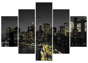 Obraz večerného mesta (Obraz 150x105cm)