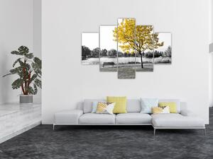Obraz žltého stromu v prírode (Obraz 150x105cm)