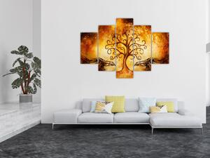 Prírodný abstraktný obraz stromu (150x105 cm)