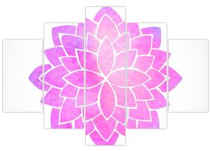 Obraz: ružová mandala (Obraz 150x105cm)