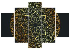 Obraz - zlatá mandala (Obraz 150x105cm)