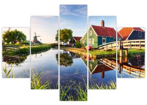 Obraz holandských mlynov (150x105 cm)