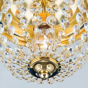 Stropné svietidlo Plafond, zlaté/priehľadné, Ø 26 cm