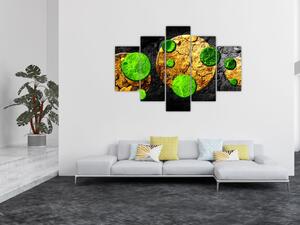 Obraz abstrakcie - Guľa (150x105 cm)