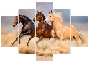 Moderný obraz koní (Obraz 150x105cm)