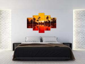 Obraz - Západ slnka nad rezortom (150x105 cm)