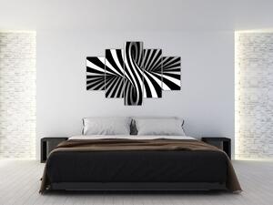 Čiernobiely abstraktný obraz (Obraz 150x105cm)