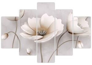 Obraz bieleho kvetu (Obraz 150x105cm)