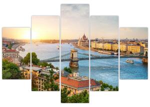 Obraz Budapešť - výhľad na rieku (Obraz 150x105cm)