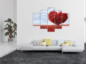 Červené srdce - obraz (Obraz 150x105cm)