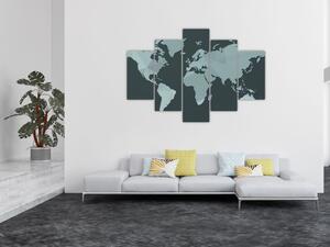 Mapa sveta (Obraz 150x105cm)