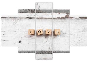Obraz - nápis LOVE (Obraz 150x105cm)