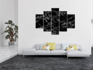 Čiernobiely mramor - obraz (Obraz 150x105cm)