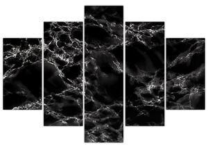 Čiernobiely mramor - obraz (Obraz 150x105cm)