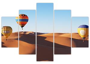 Obraz - teplovzdušné balóny v púšti (Obraz 150x105cm)