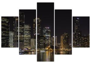 Obraz nočného veľkomesta (Obraz 150x105cm)