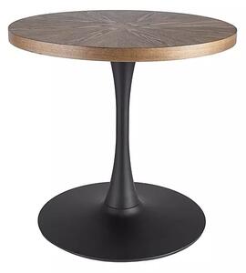 AMADEO stôl FI 80 cm, orech/čierny mat