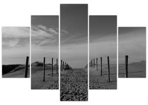 Obraz - cesta v piesku (Obraz 150x105cm)
