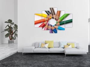 Obraz - farebný kruh z pasteliek (Obraz 150x105cm)