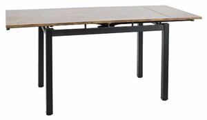 GD-017 stôl jedálenský, 110(170)x74 cm, orech VINTAGE/čierny mat