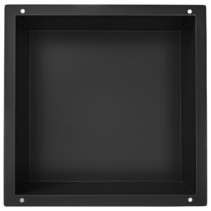 CERANO - Zápustná polička do obkladu - čierna matná - 30x30x10 cm