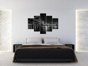 Čiernobiely obraz mosta (Obraz 150x105cm)