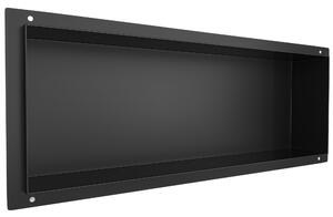 CERANO - Zápustná polička do obkladu - čierna matná - 60x20x10 cm