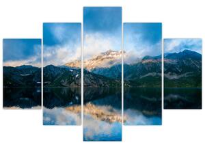 Obraz - jazero s horami (Obraz 150x105cm)