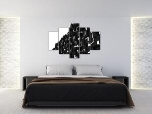 Čierne kocky - obraz na stenu (Obraz 150x105cm)