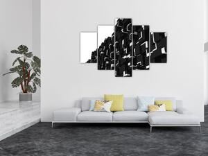 Čierne kocky - obraz na stenu (Obraz 150x105cm)