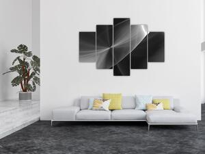 Čiernobiely abstraktný obraz (Obraz 150x105cm)