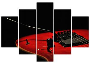 Obraz červené gitary (Obraz 150x105cm)