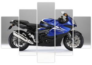 Obraz modrého motocykla (Obraz 150x105cm)