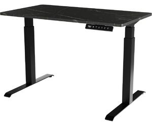 MEBLINE Písací stôl s nastaviteľnou výškou MOON čierny / san sebastian