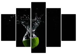 Obraz limetka vo vode (Obraz 150x105cm)