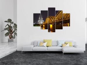Obraz osvetleného mosta (Obraz 150x105cm)