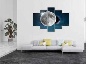 Obraz - Zem v zákryte Mesiaca (150x105 cm)