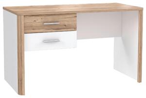 PÍSACÍ STÔL, biela, farba duba, 125/60/73,8 cm Xora - Detské izby