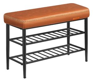 LAVICA NA TOPÁNKY, čierna, koňaková, 80/50/30 cm MID.YOU - Predsieňové programy, Online Only