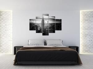 Čiernobiely obraz mesta - New York (Obraz 150x105cm)