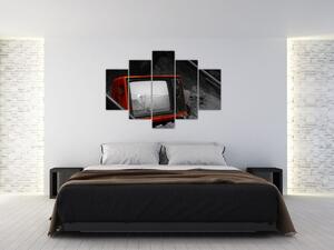 Obraz červené televízie (Obraz 150x105cm)
