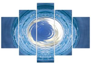 Moderný obraz - modrá abstrakcie (Obraz 150x105cm)