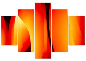 Oranžový abstraktný obraz (Obraz 150x105cm)