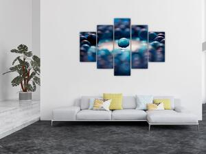 Obraz modré sklenené guľôčky (Obraz 150x105cm)