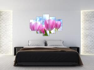 Obraz ružových tulipánov (Obraz 150x105cm)