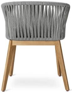 Jedálenská stolička s textilným čalúnením / max. nosnosť 140 kg / oceľ / sivá