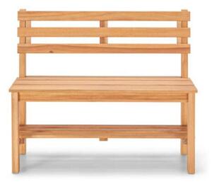 Malá lavička s úložnou policou / 85 x 75,5 x 34 cm / agátové drevo
