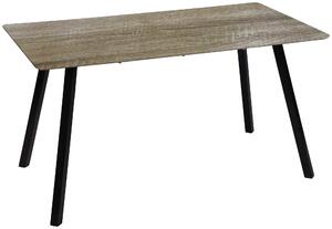 JEDÁLENSKÝ STÔL, čierna, farba duba, 140/80/75 cm Carryhome - Obývacie zostavy